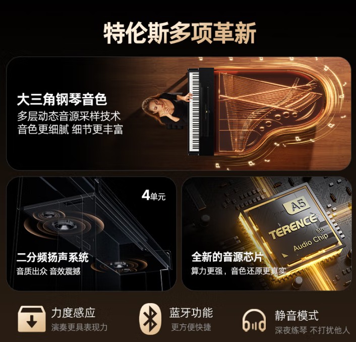 钢琴革命者的选择｜特伦斯数码钢琴E55重新定义智能乐器标准
