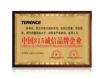 中国315诚信企业品牌