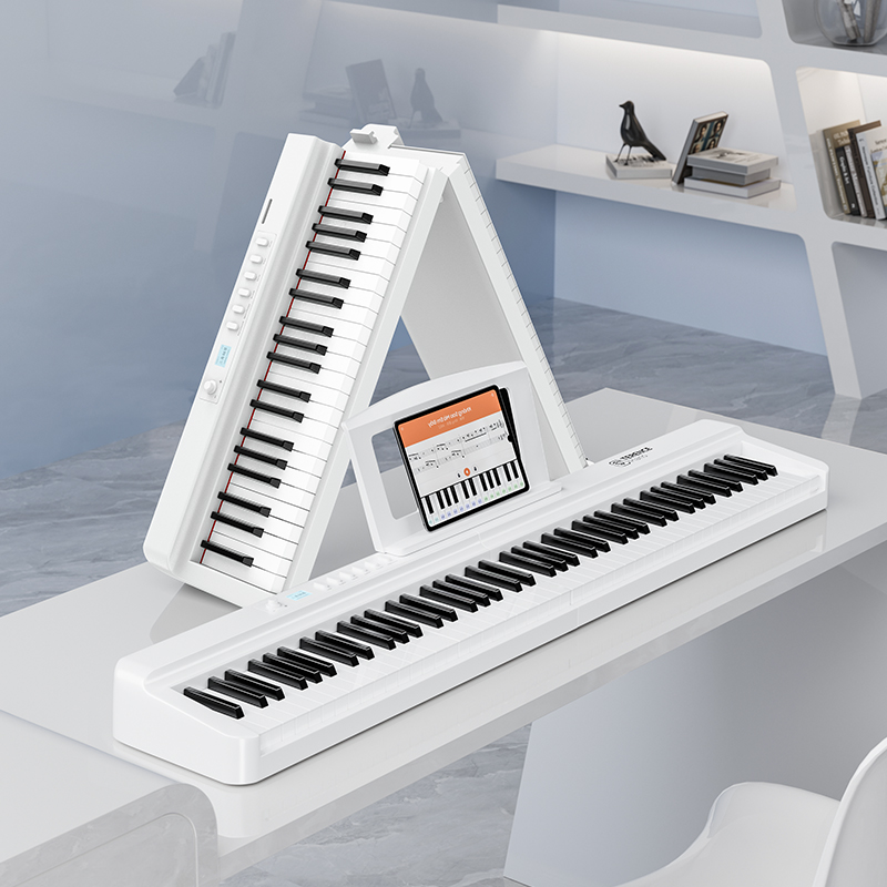 新品发布丨特伦斯TERENCE X88E折叠电钢琴新添「时尚白」，时髦与高级感的碰撞
