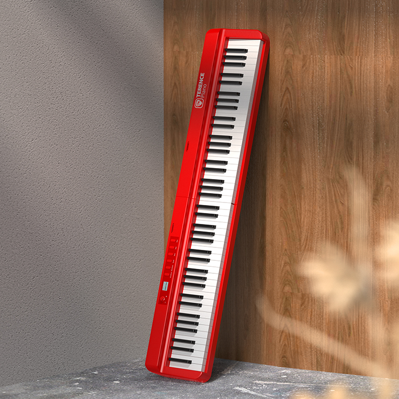 特伦斯发布了X88E折叠电钢琴红色限量版